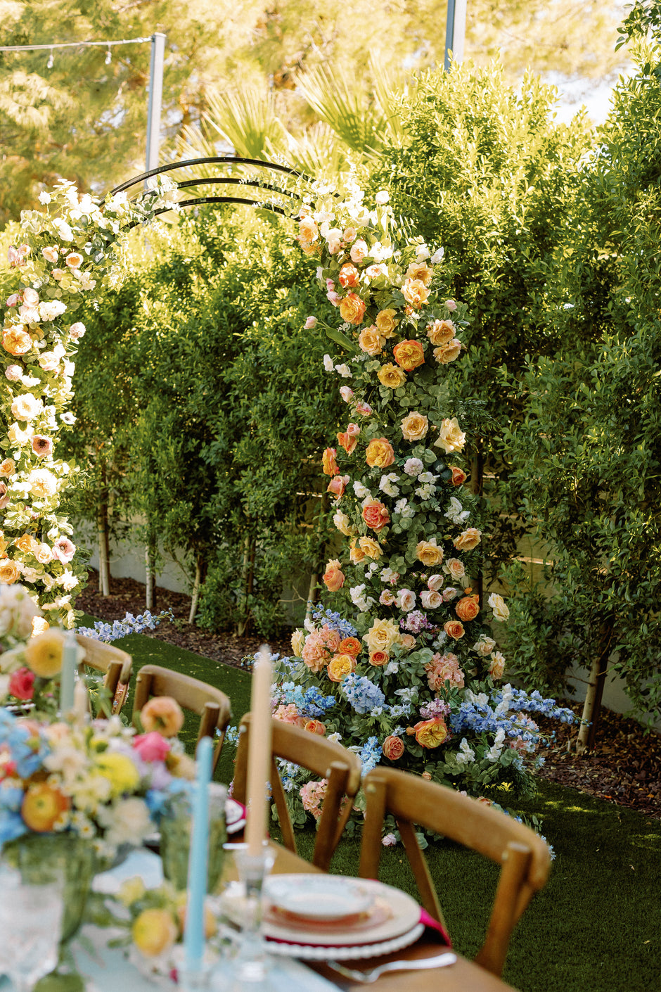 View of High-end Faux Floral arch rentals in Phoenix Scottsdale Arizona – Lush ...